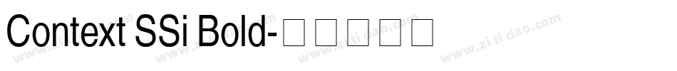 Context SSi Bold字体转换